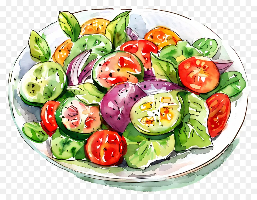 Yaz Salatası，Salata Tabağı PNG