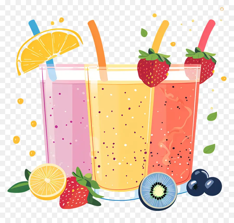 Smoothie'ler，Meyve Smoothie'leri PNG