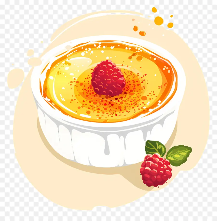 Creme Brulee，Ahududu Sosu PNG