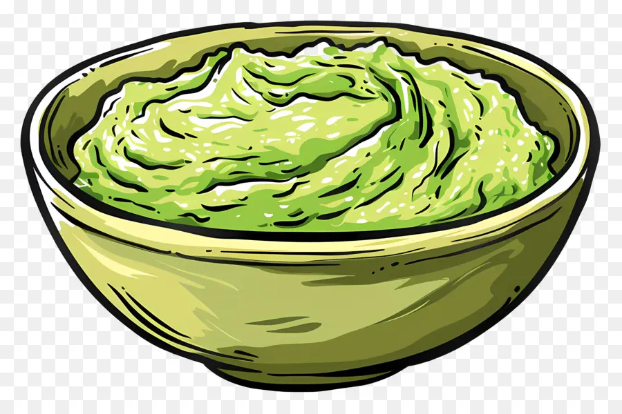 Guacamole，Yeşil Daldırma PNG