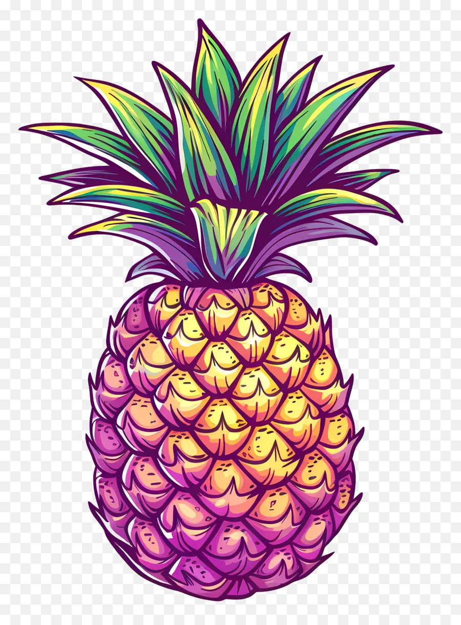 Ananas，Renkli Ananas PNG