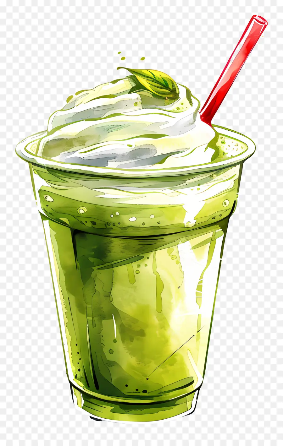 Matcha Içecek，Yeşil Içecek PNG