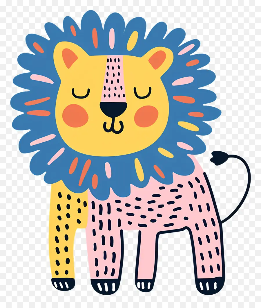 Doodle Lion，Aslan PNG