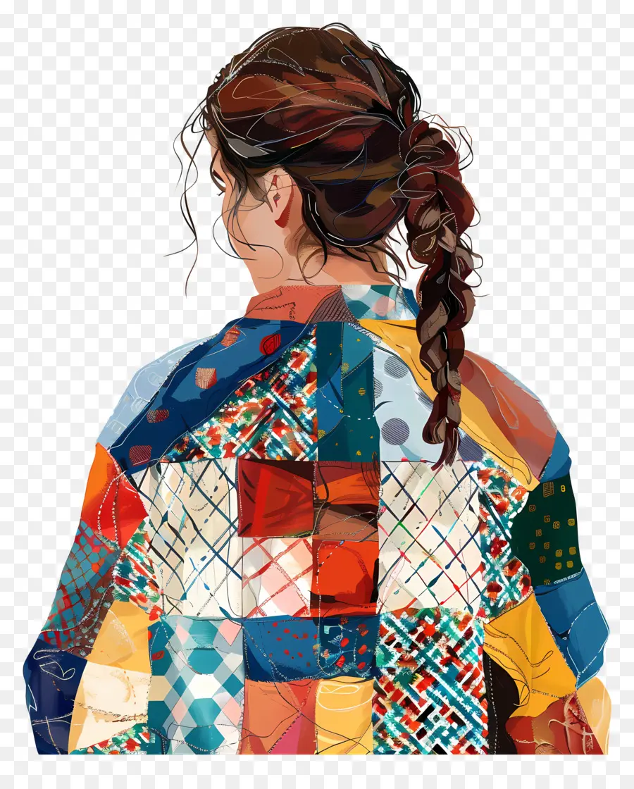 Moda Kadın，Patchwork Yorgan PNG