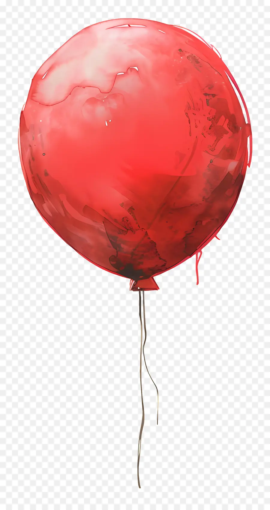 Kırmızı Balon，Beyaz Noktalar PNG