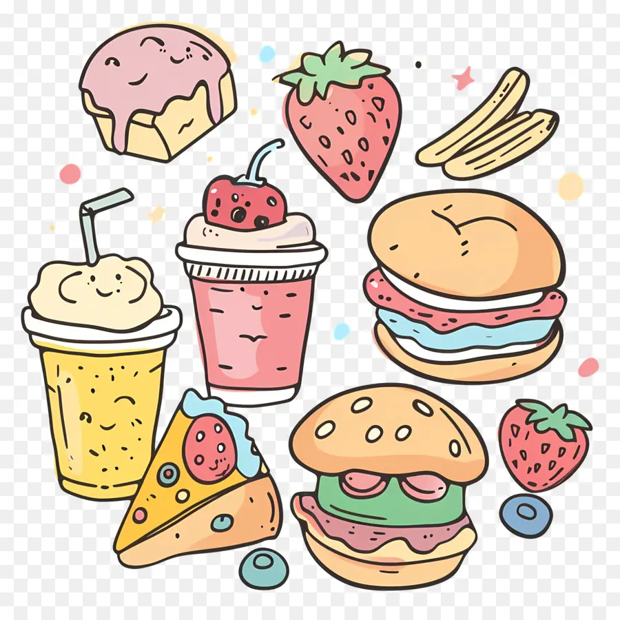 Doodle Gıda，Hamburger PNG