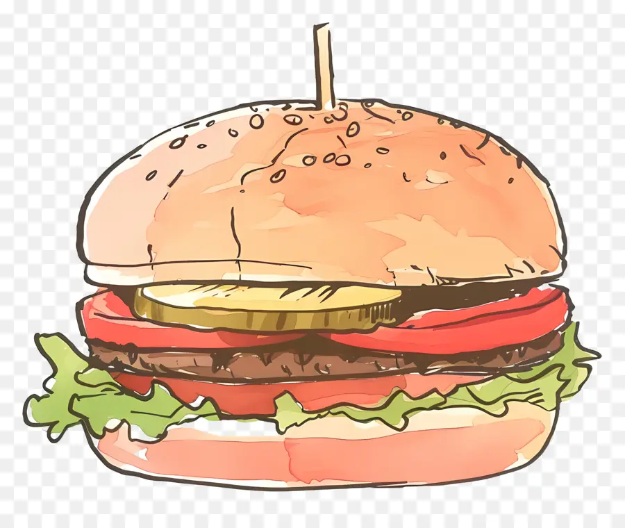 Hamburger，çizburger PNG