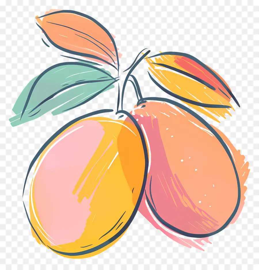 Doodle Mango，Mango PNG