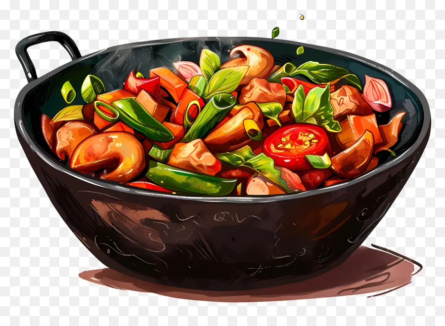 Wok，Karıştırın Fry PNG