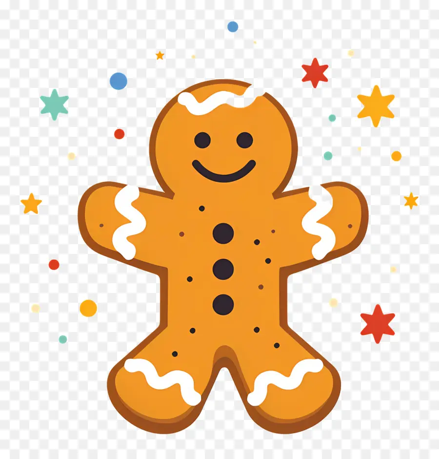 Gingerbread Adam，Tatil Dekorasyon PNG