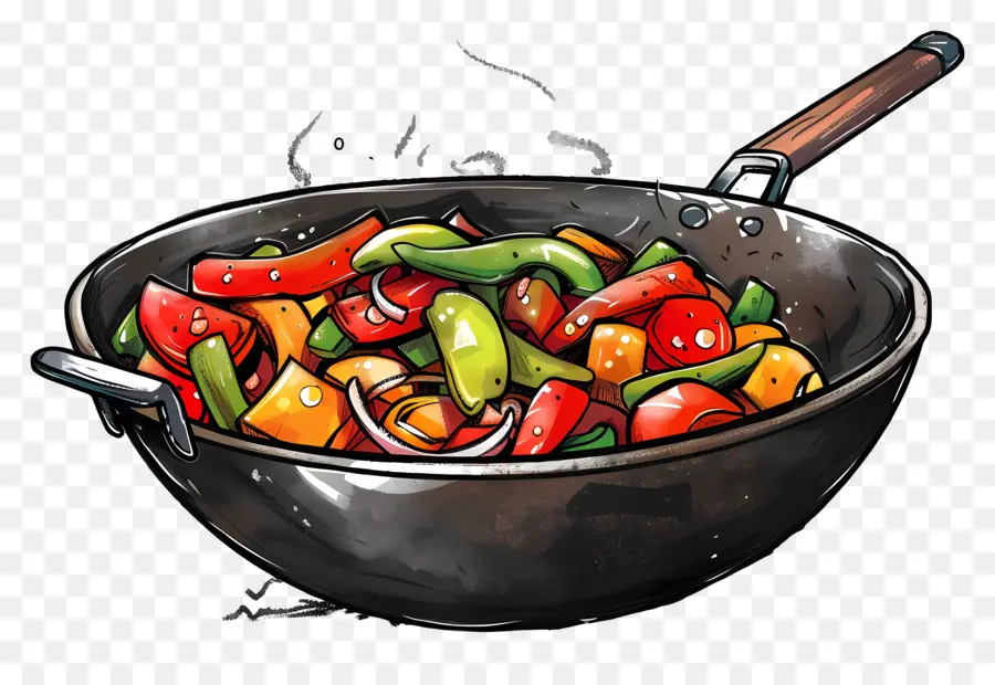 Wok，Karıştırın Fry PNG