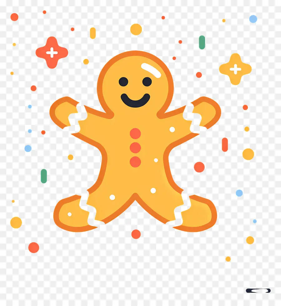 Gingerbread Adam，Konfeti PNG