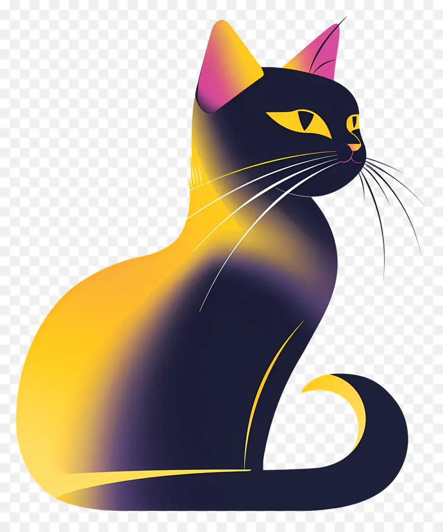 Karikatür Kedi，Siyah Kedi PNG