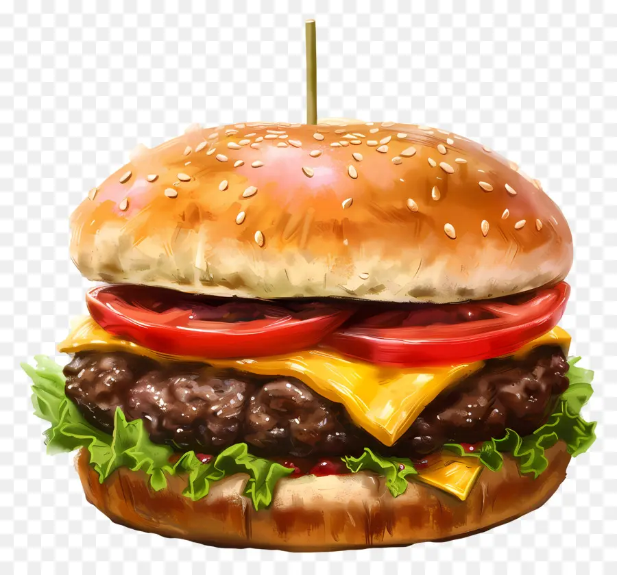 çizburger，Hamburger PNG