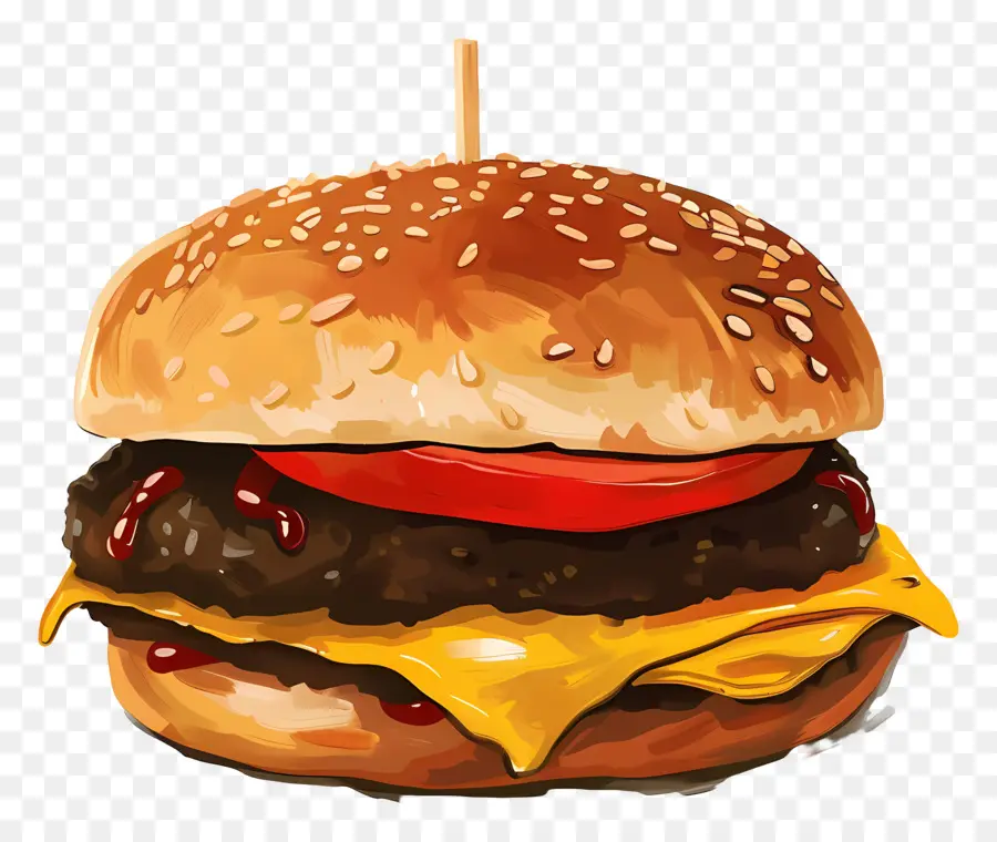 Cheeseburger，Hamburger PNG