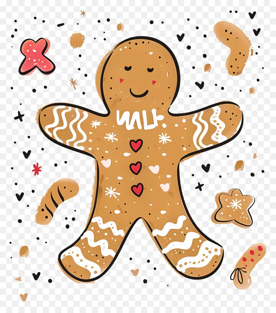 Noel Gingerbread，Gingerbread Adam PNG