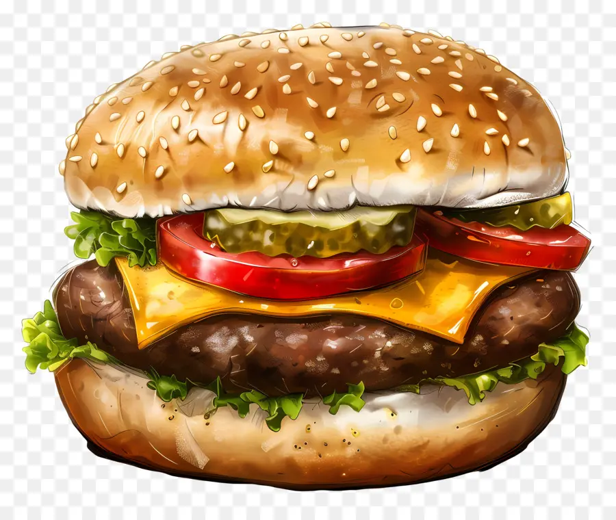 Hamburger，çizburger PNG