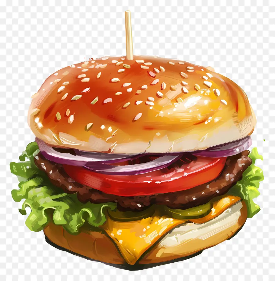 Hamburger，çizburger PNG