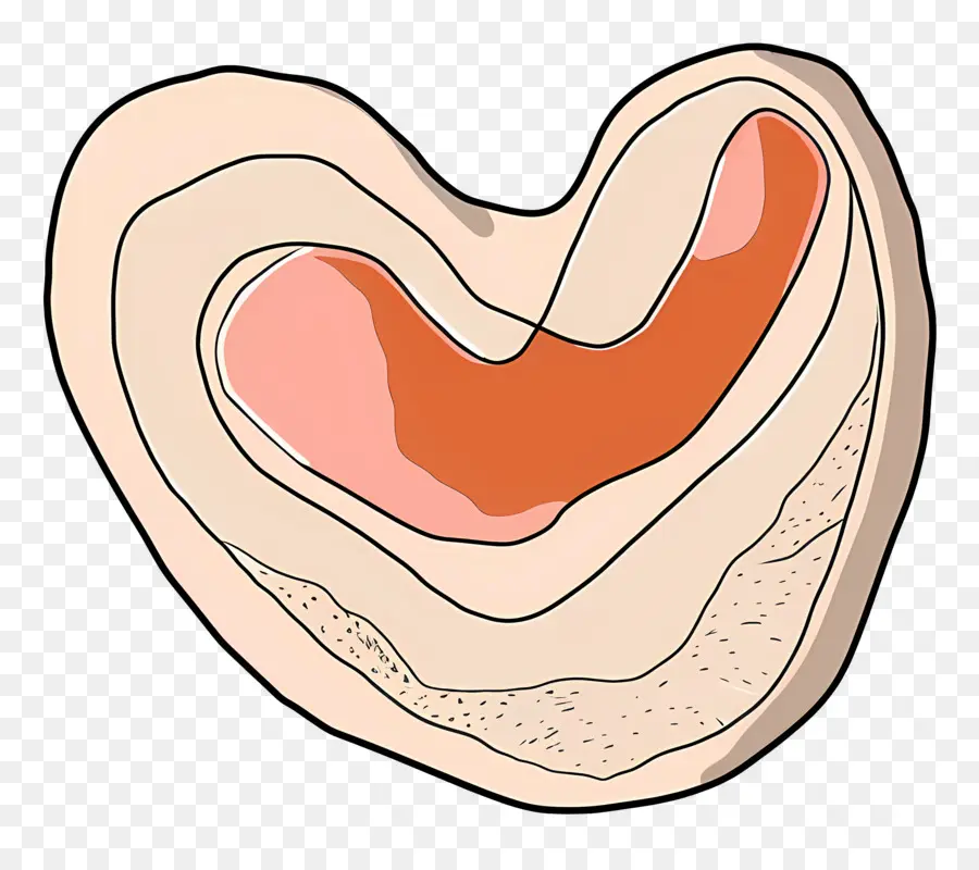 Kumtaşı，Kalp Şeklinde Geode PNG