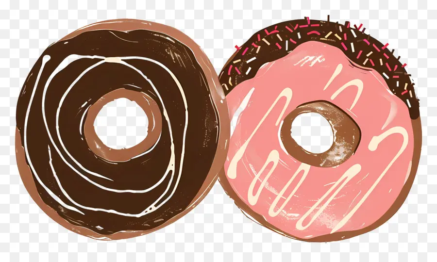 çikolatalı çörekler，Donutlar PNG