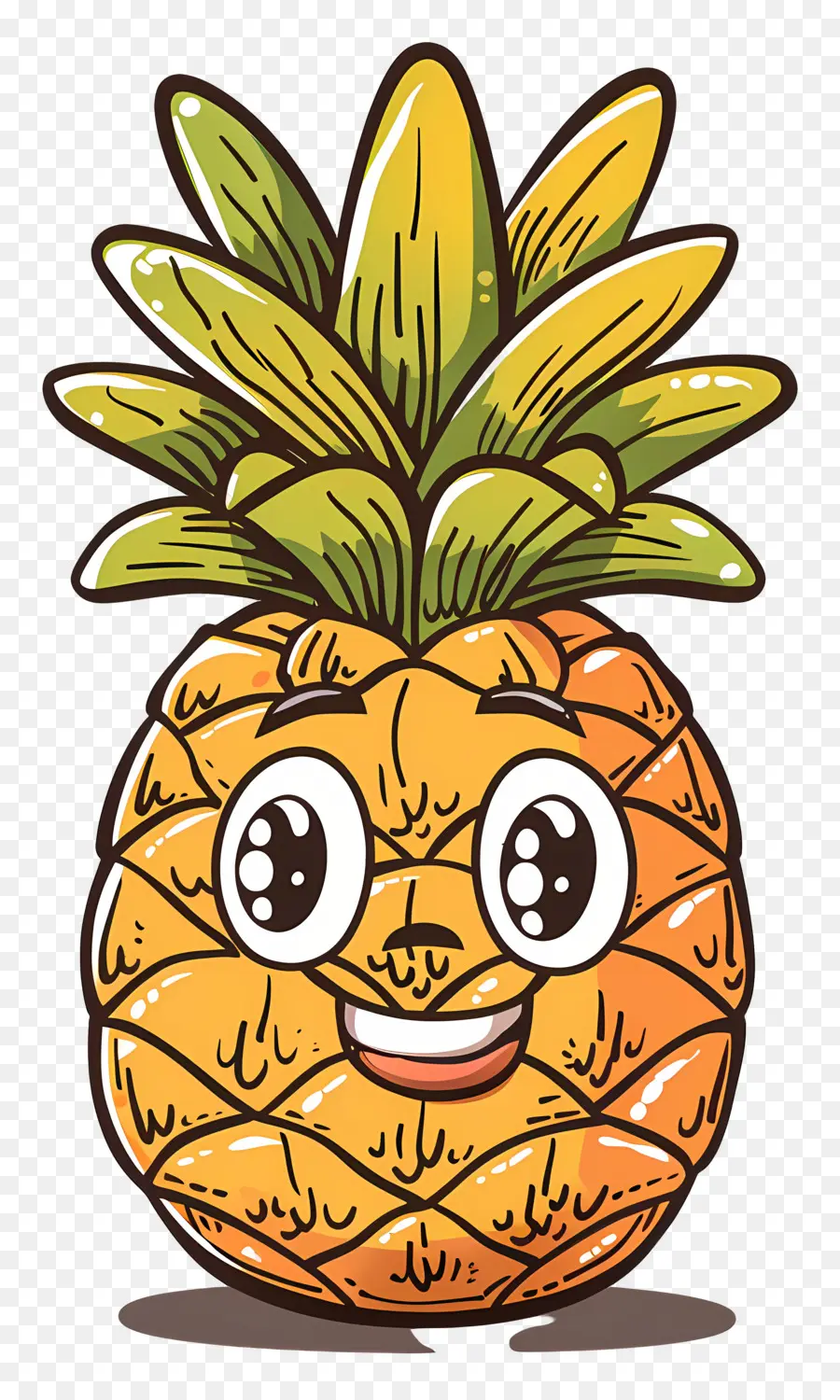 Karikatür Ananas，Tatlı Ananas PNG