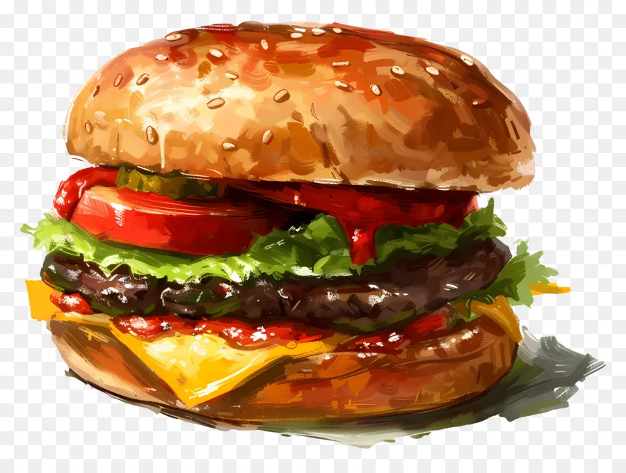 Hamburger，çizburger PNG