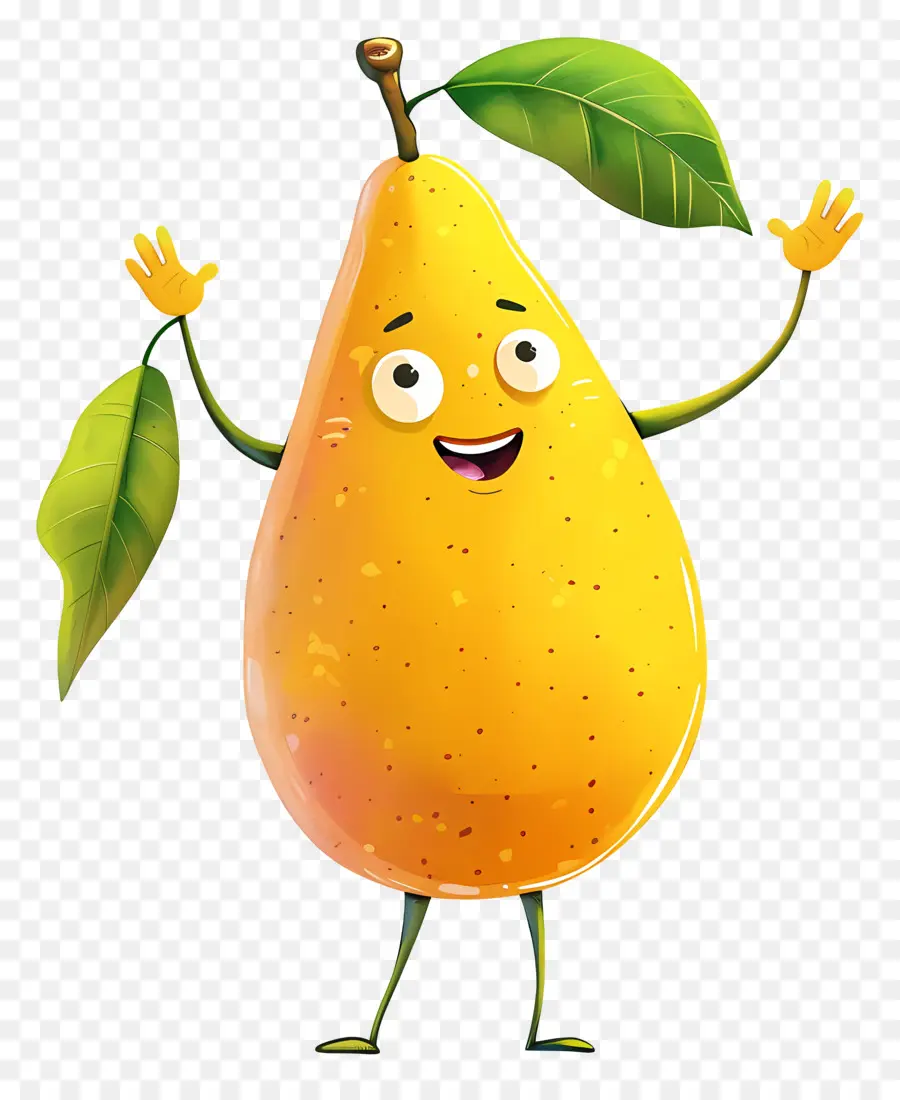 Karikatür Mango，Karikatür Armut PNG