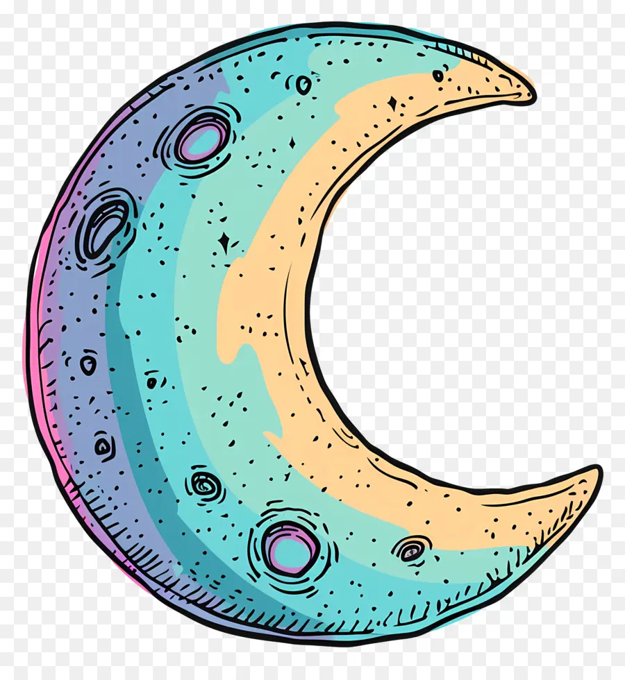 Doodle Moon，Ay PNG