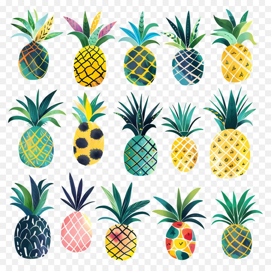 Ananas，Suluboya Resim PNG