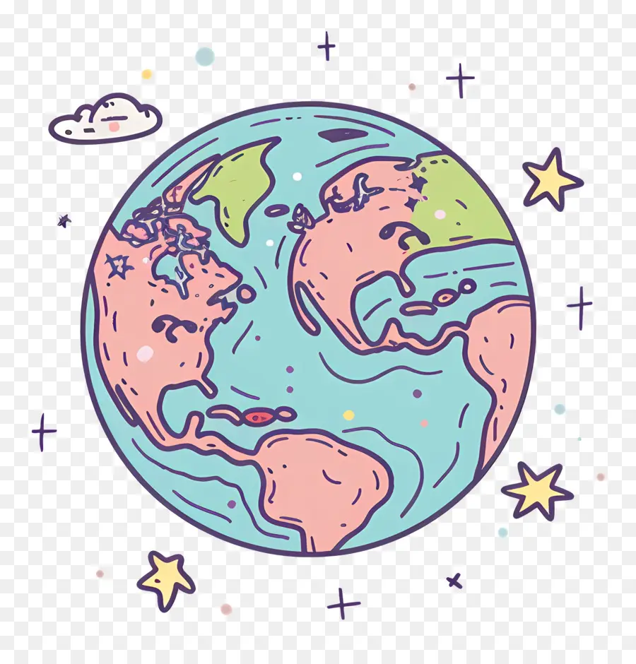 Doodle Earth，Dünya PNG