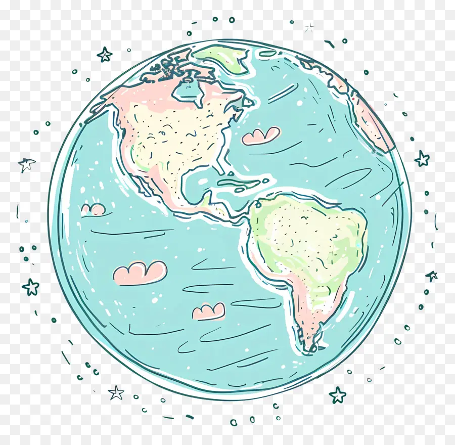 Doodle Earth，Dünya PNG