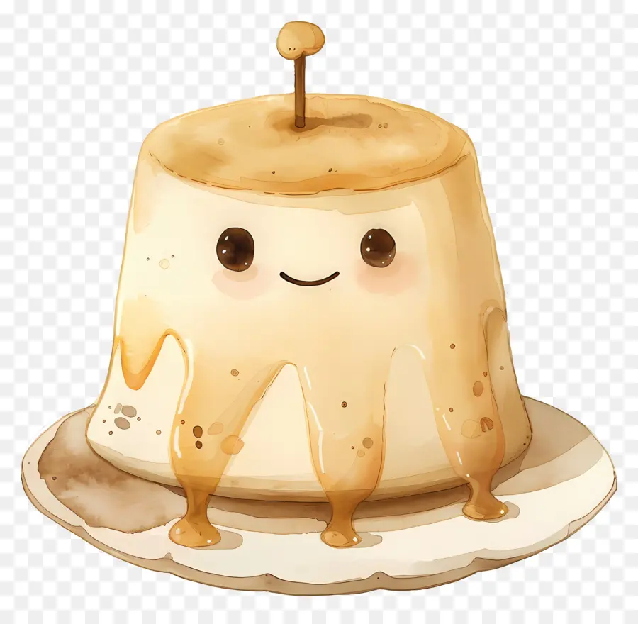 Kawaii Puding，çikolatalı Kek PNG