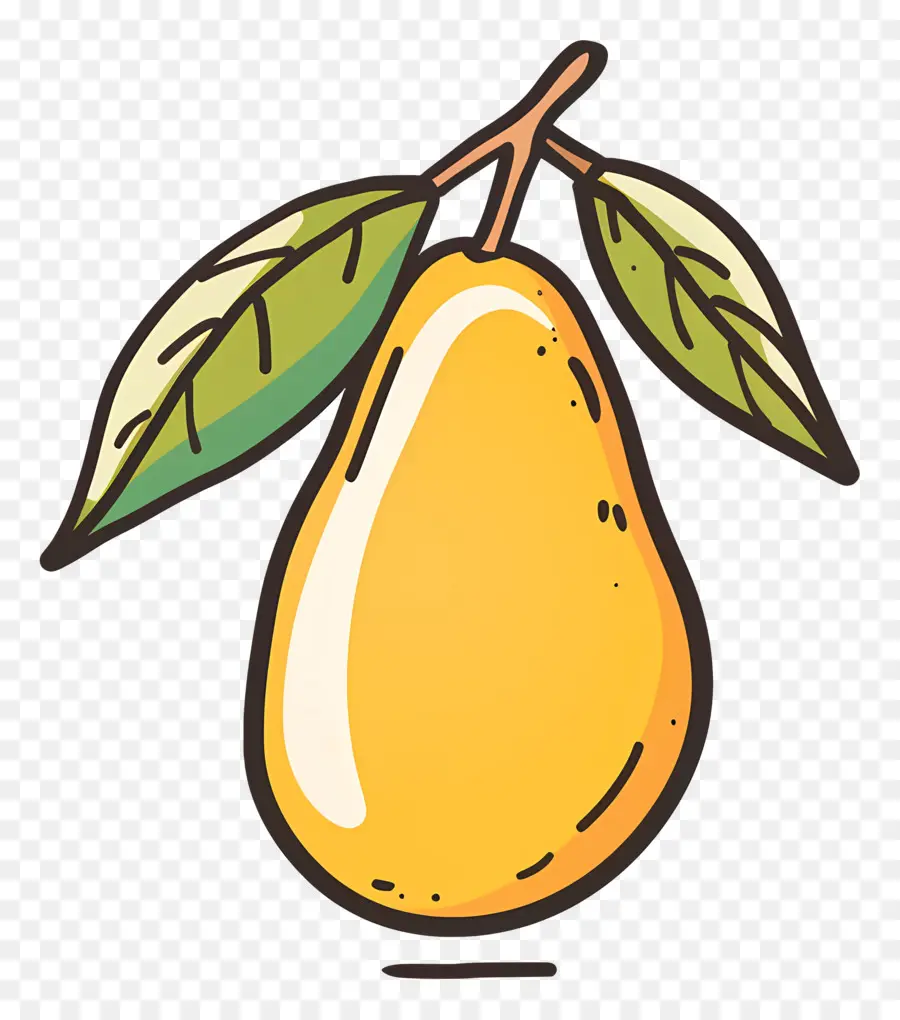 Doodle Mango，Sarı Meyve PNG