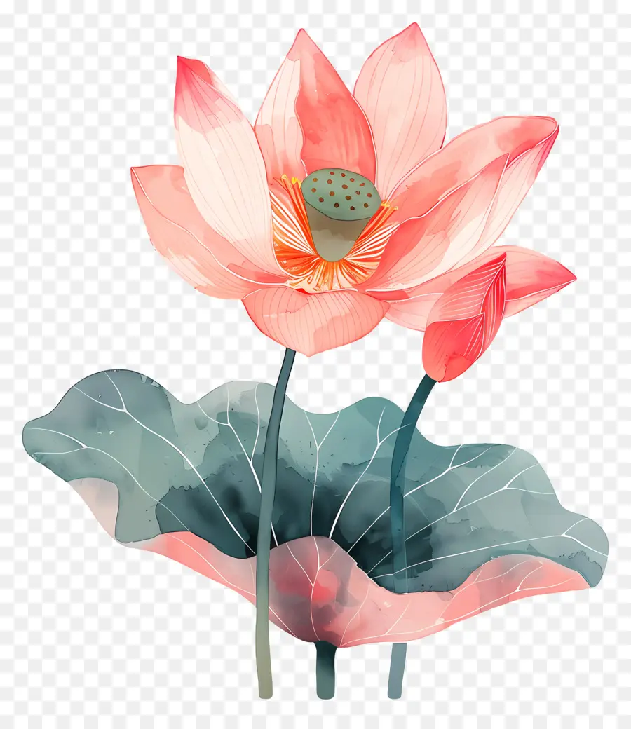 Lotus çiçeği，Pembe Lotus Çiçeği PNG