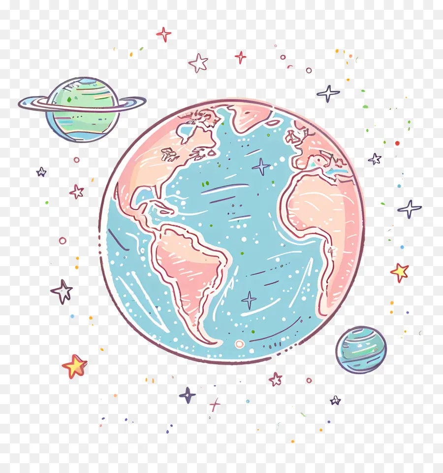 Doodle Earth，Uzay PNG