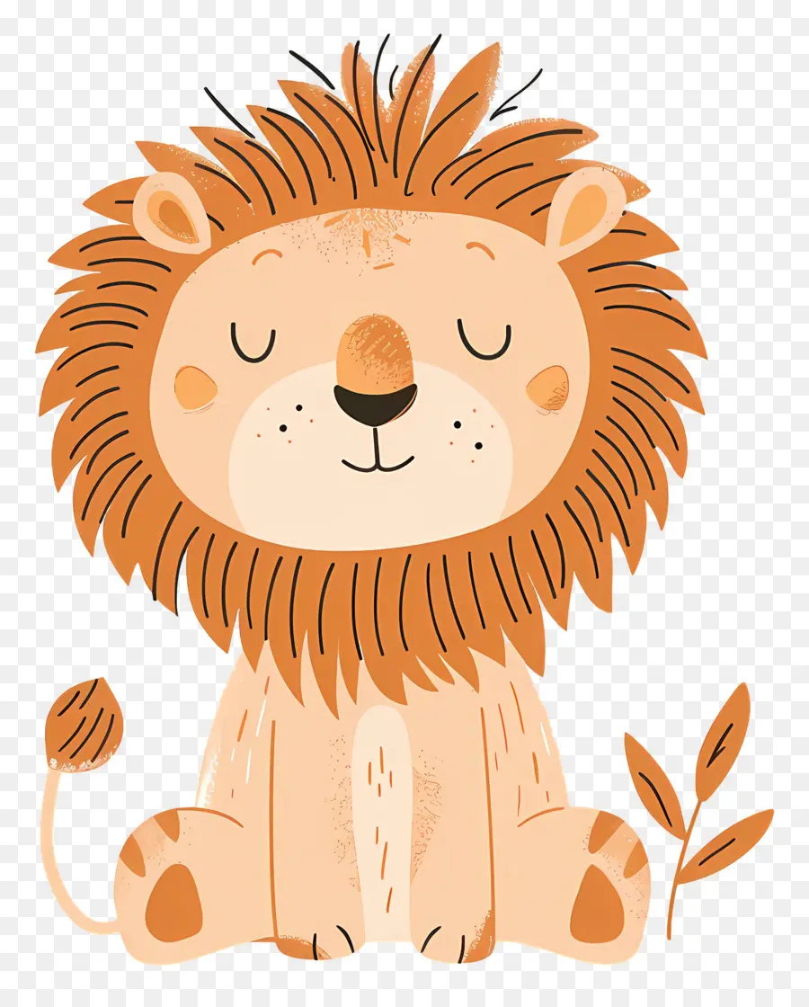 Doodle Lion，Karikatür Aslan PNG