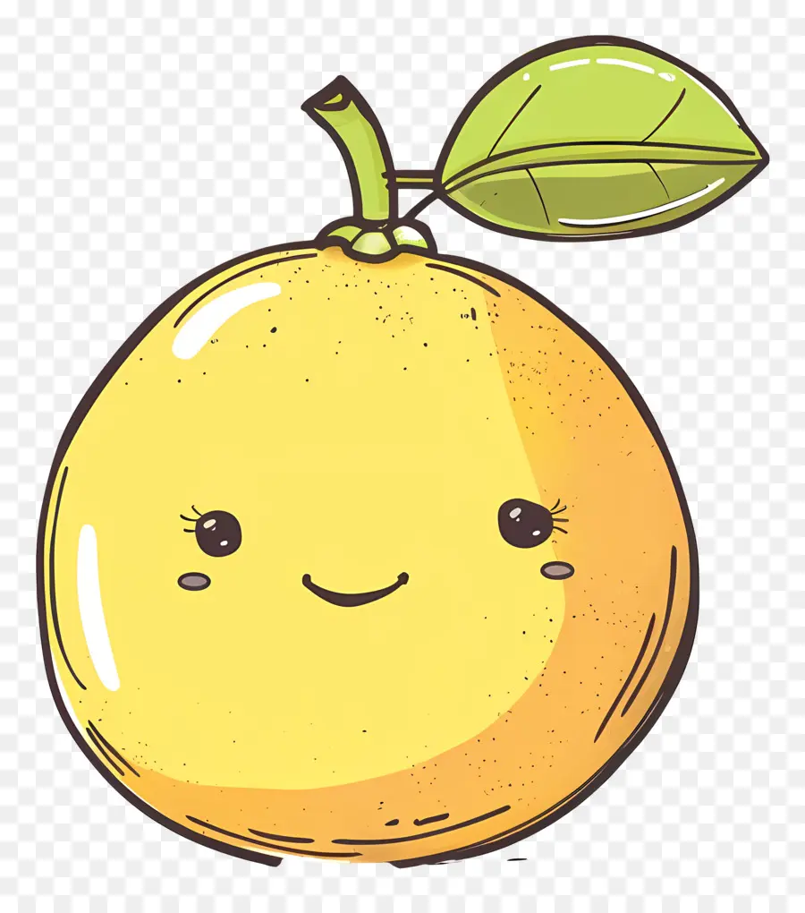 Doodle Limon，Sevimli Turuncu PNG