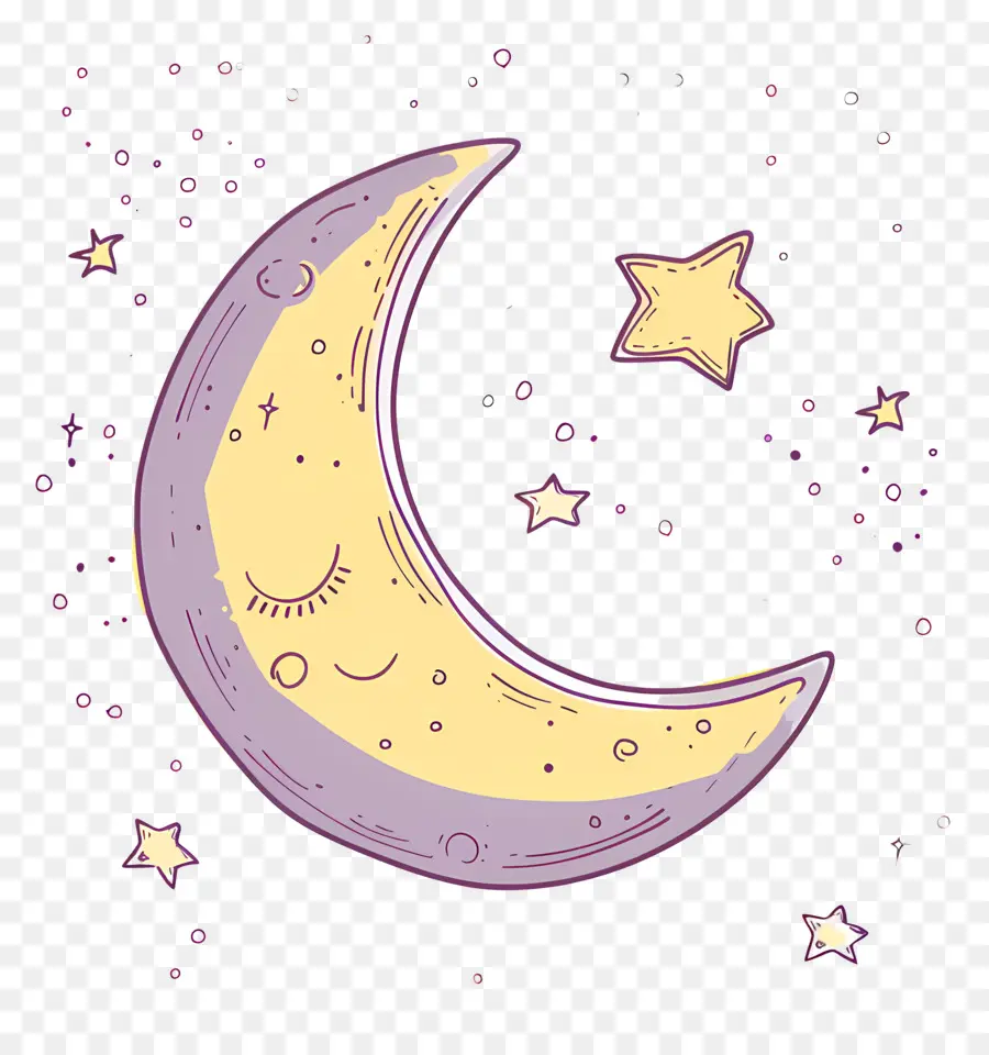 Doodle Moon，Ay PNG