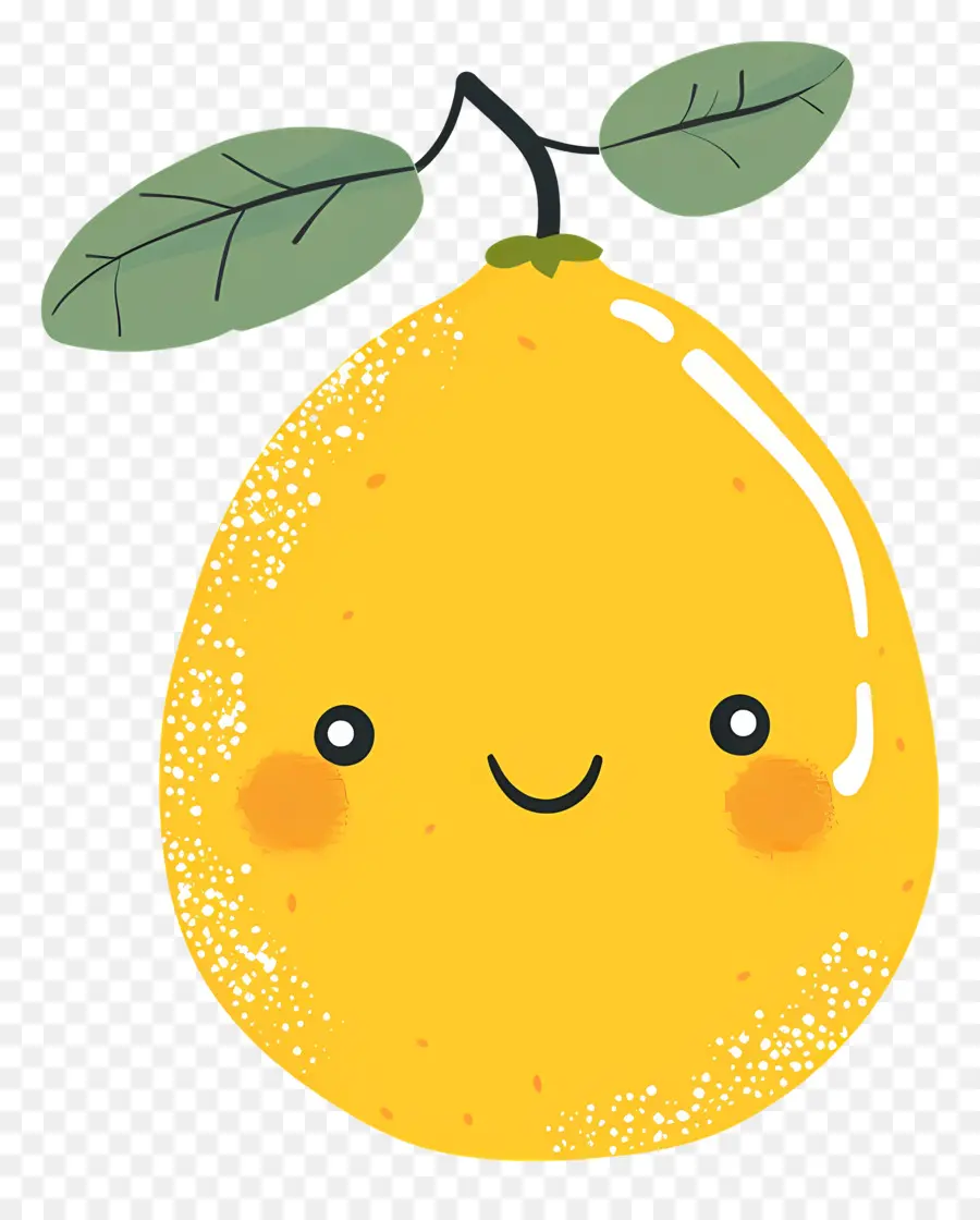 Doodle Limon，Limon Gülümseyen  PNG