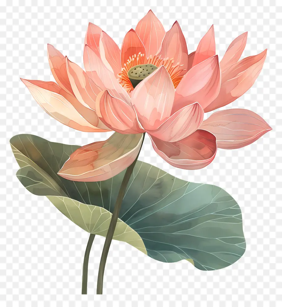 Lotus çiçeği，Pembe Lotus Çiçeği PNG