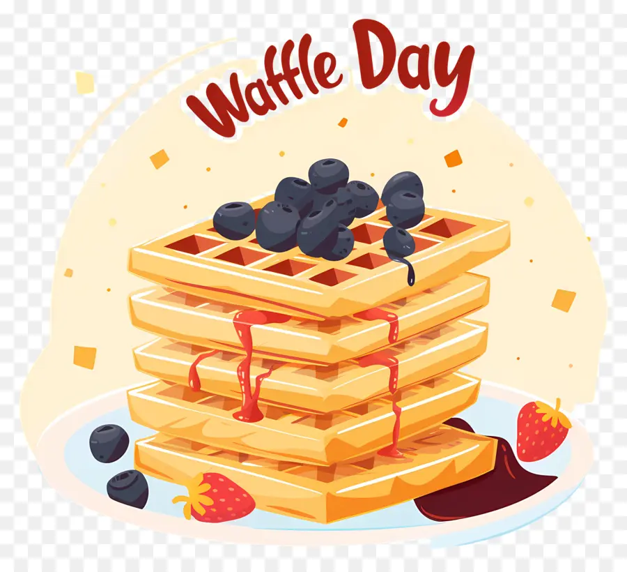 Ulusal Waffle Günü，Gofretler PNG