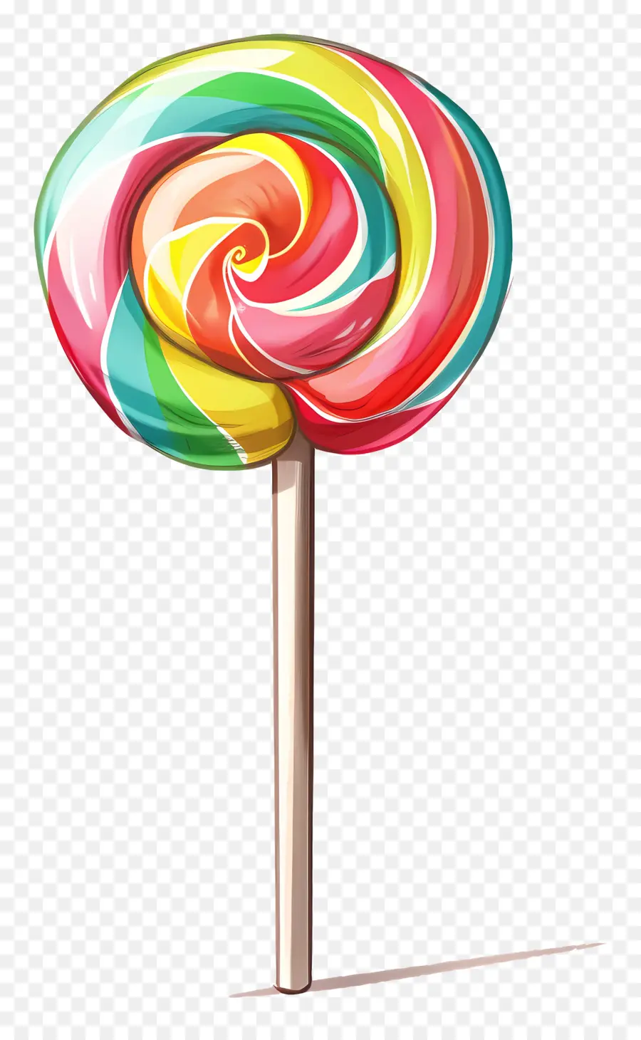 şeker，Gökkuşağı Lolipop PNG