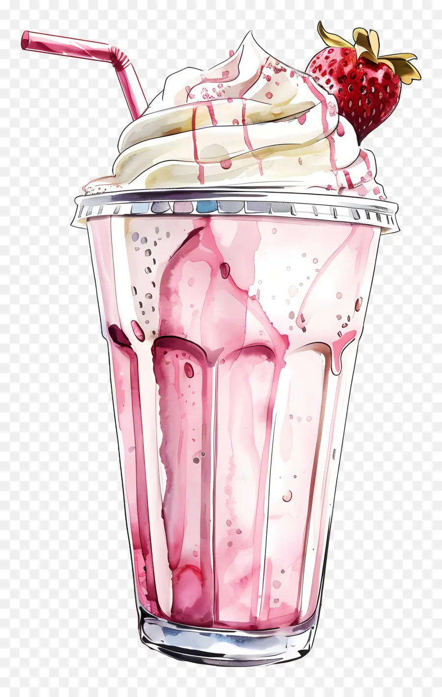 Milkshake Bardağı，Aromalı Süt PNG