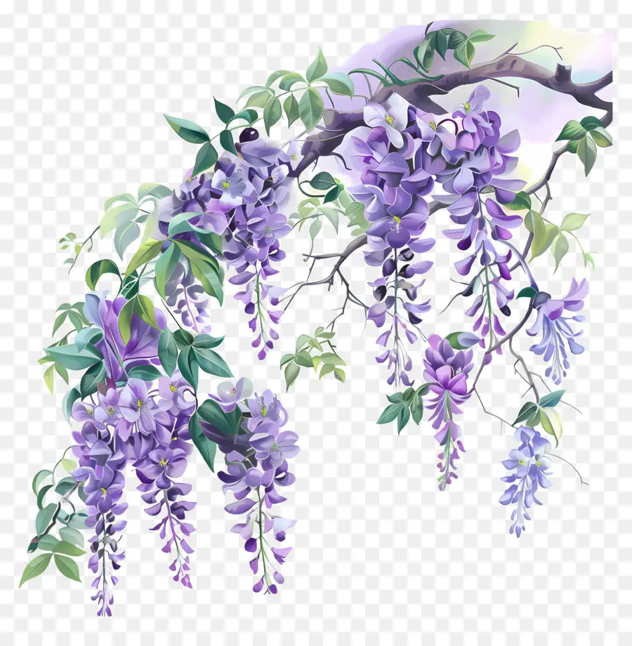 Wisteria çiçek，Wisteria PNG