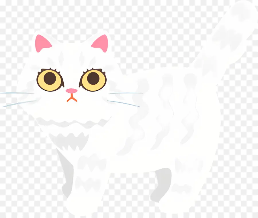 Karikatür Kedi，Beyaz Kedi PNG