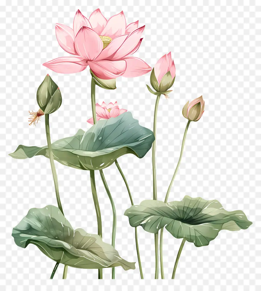 Lotus çiçeği，Pembe Lotus PNG