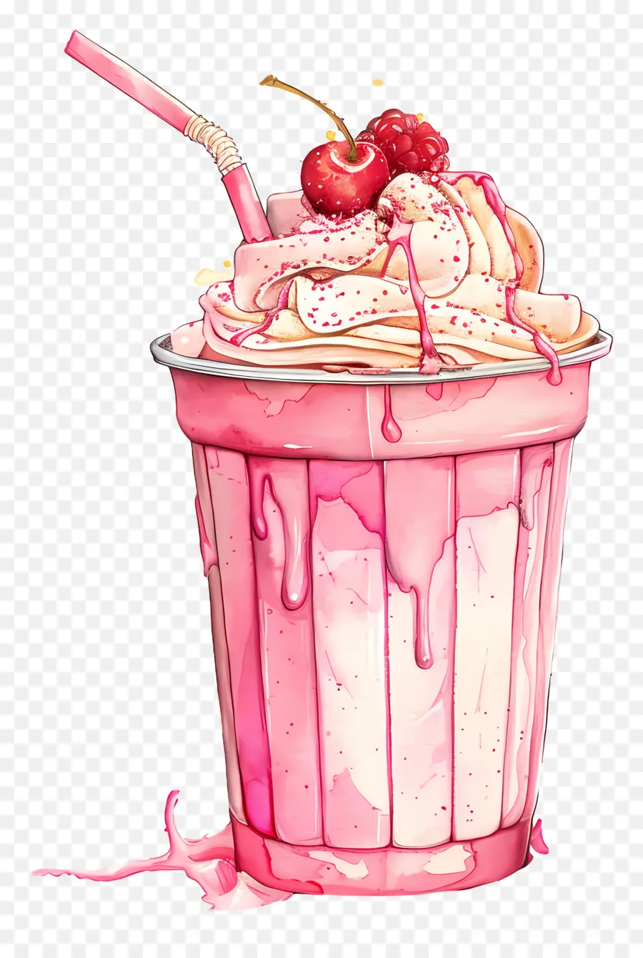 Milkshake Bardağı，Aromalı Süt PNG