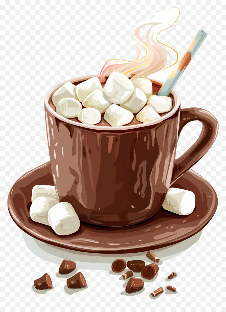 Sıcak çikolata，Marshmallow PNG