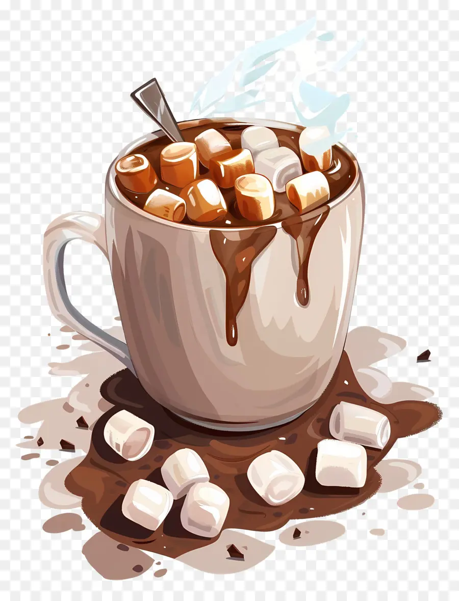 Sıcak çikolata，Marshmallow PNG