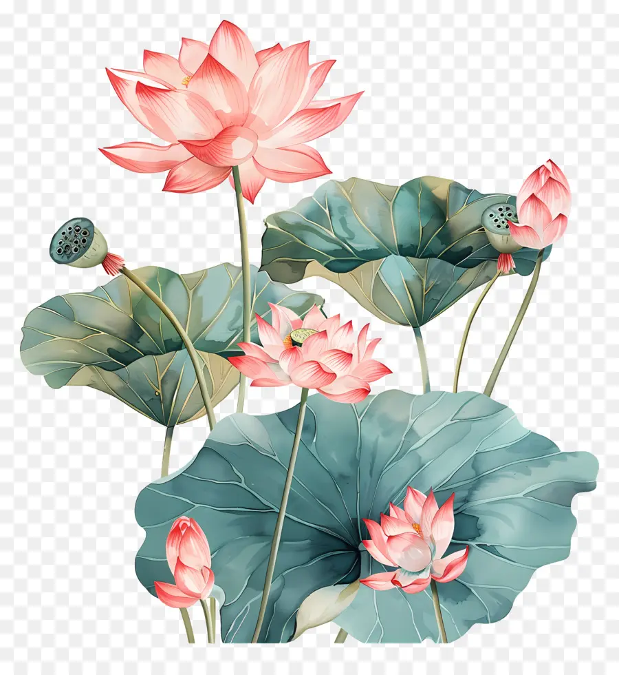 Lotus çiçeği，Pembe PNG